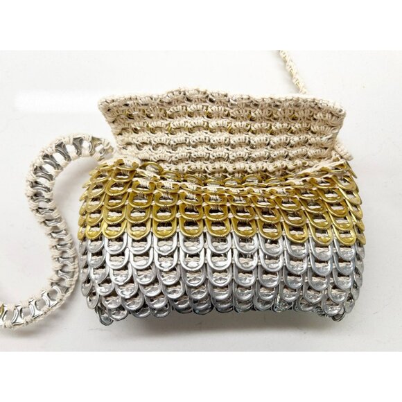 Stylish Gold and Silver Crossbody Bag - Picture 4 of 7